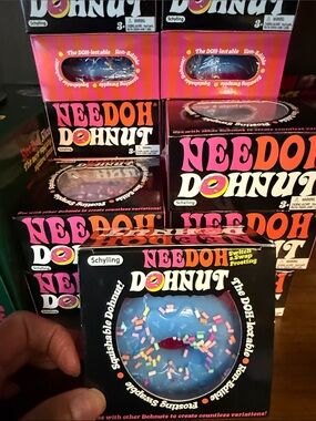 Needoh Dohnut Blue Squishy Party Favor with Sprinkles